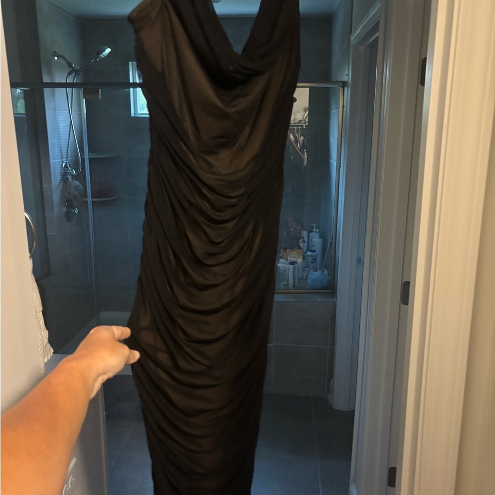 Fashion Nova Strapless Black Dress